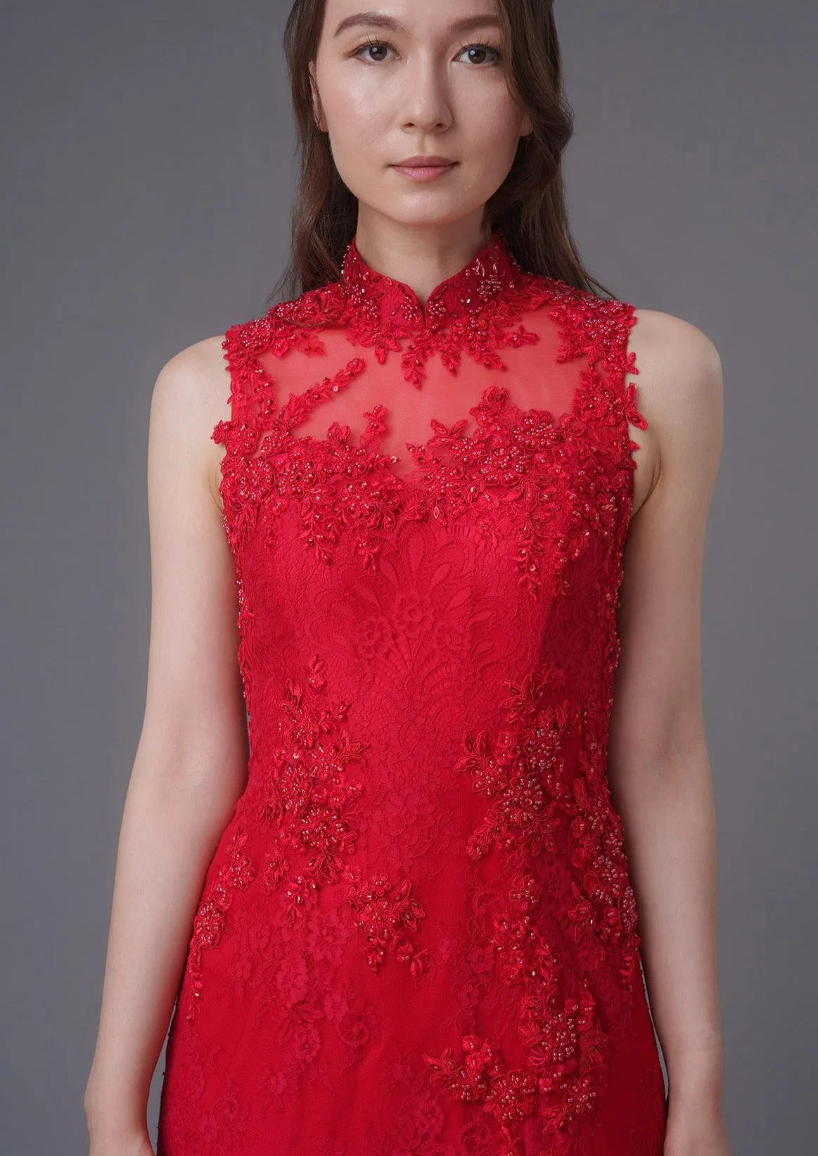 Hyacinth Hues Bridal Qipao Gown