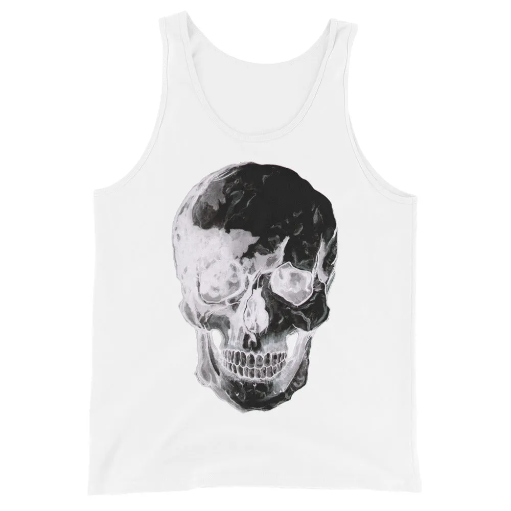 Inverted Skull Unisex Tank Top by Robert Bowen