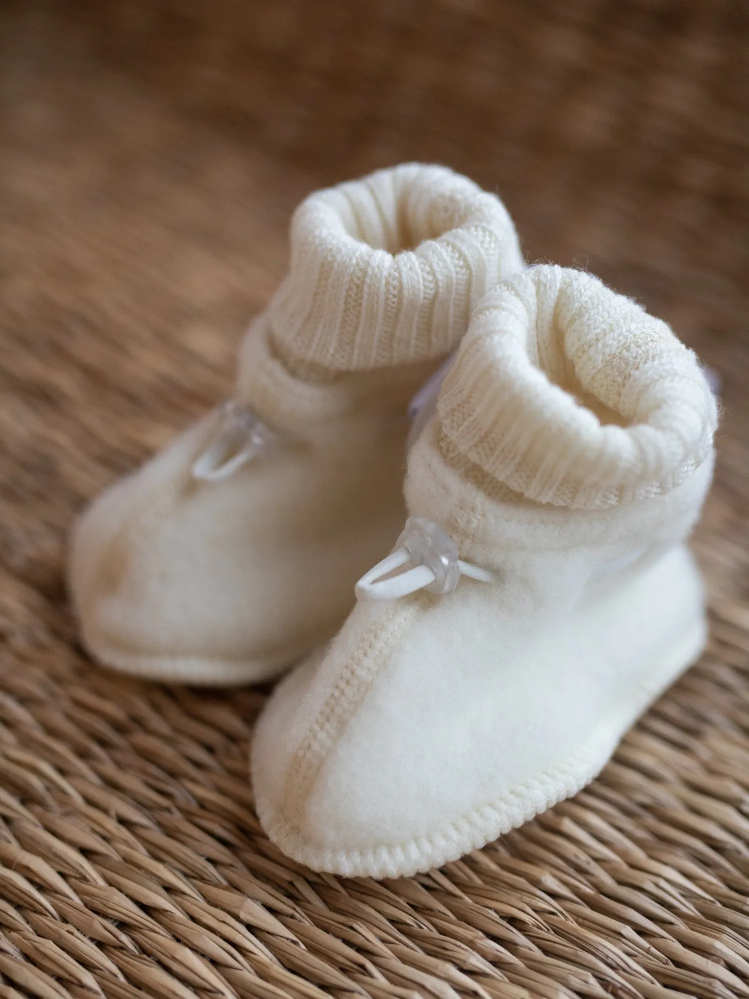 JOHA Ull | Ullfleece Sleeping booties - Natur