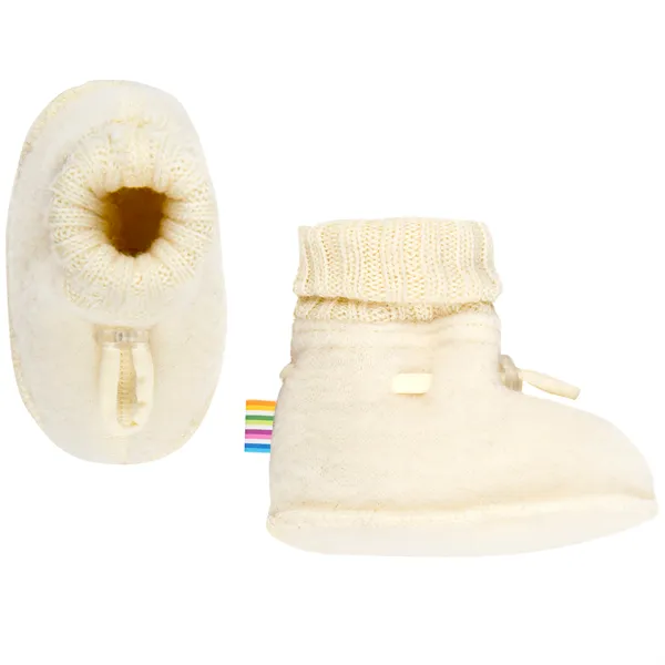 JOHA Ull | Ullfleece Sleeping booties - Natur