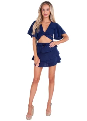 'Jolie' Ruffle Mini Skirt