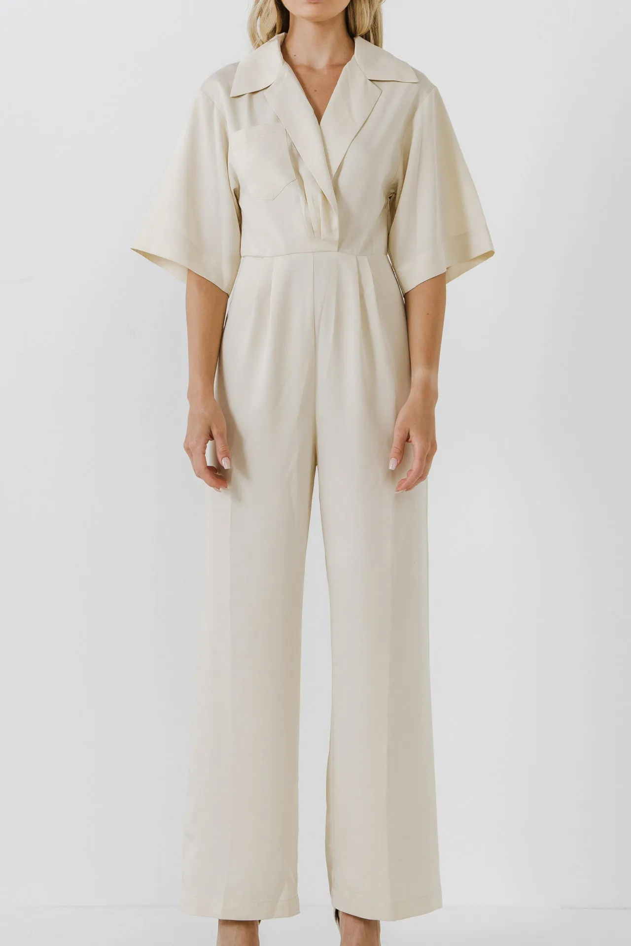 Jumpsuit with Pleated Detail