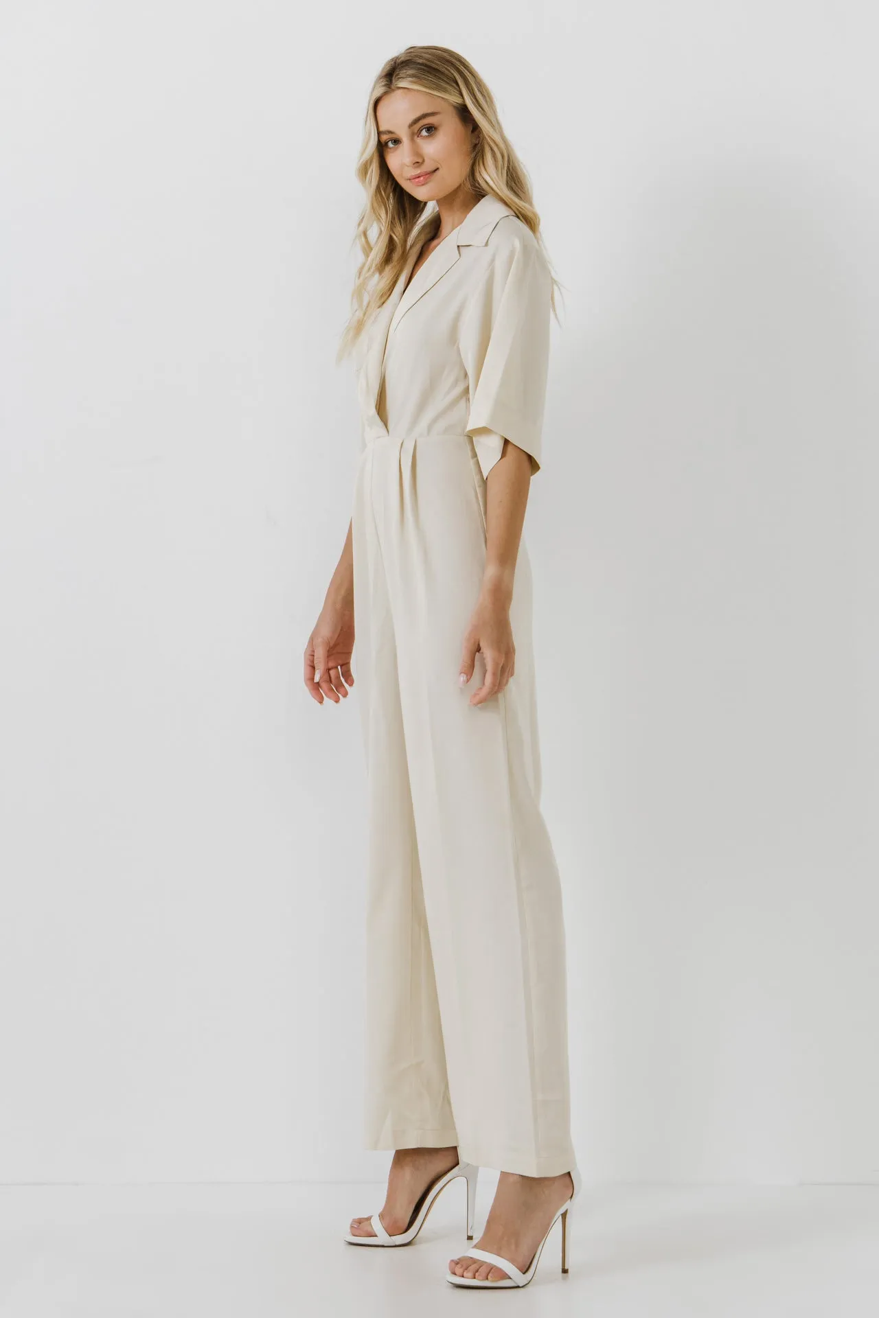 Jumpsuit with Pleated Detail