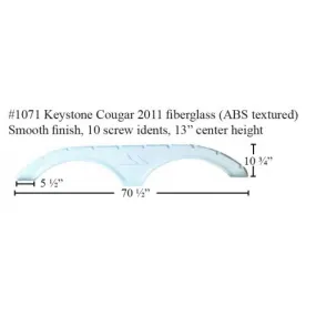 Keystone RV Tandem Fiberglass Fender Skirt (1071)