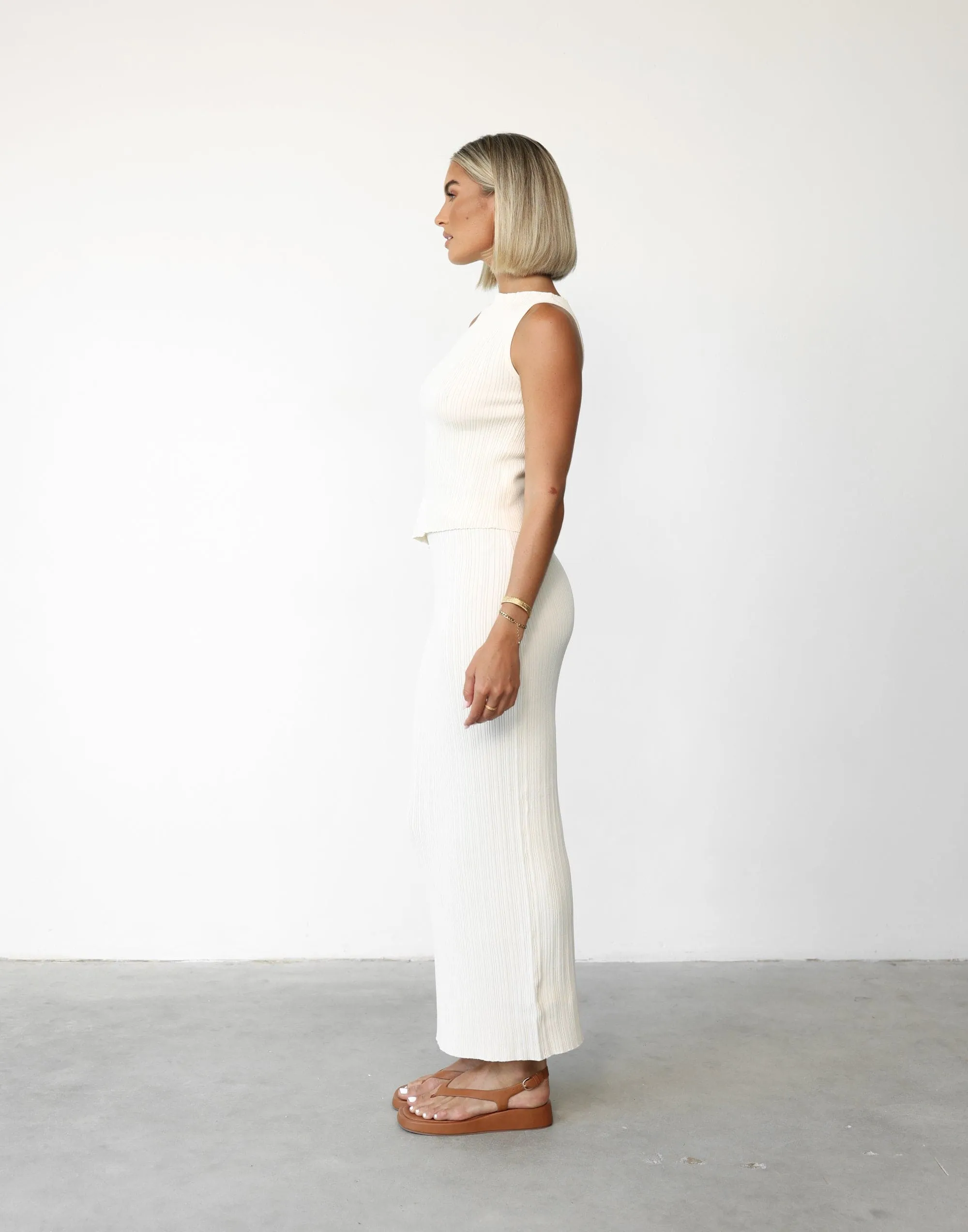 Kienna Maxi Skirt (Oat)