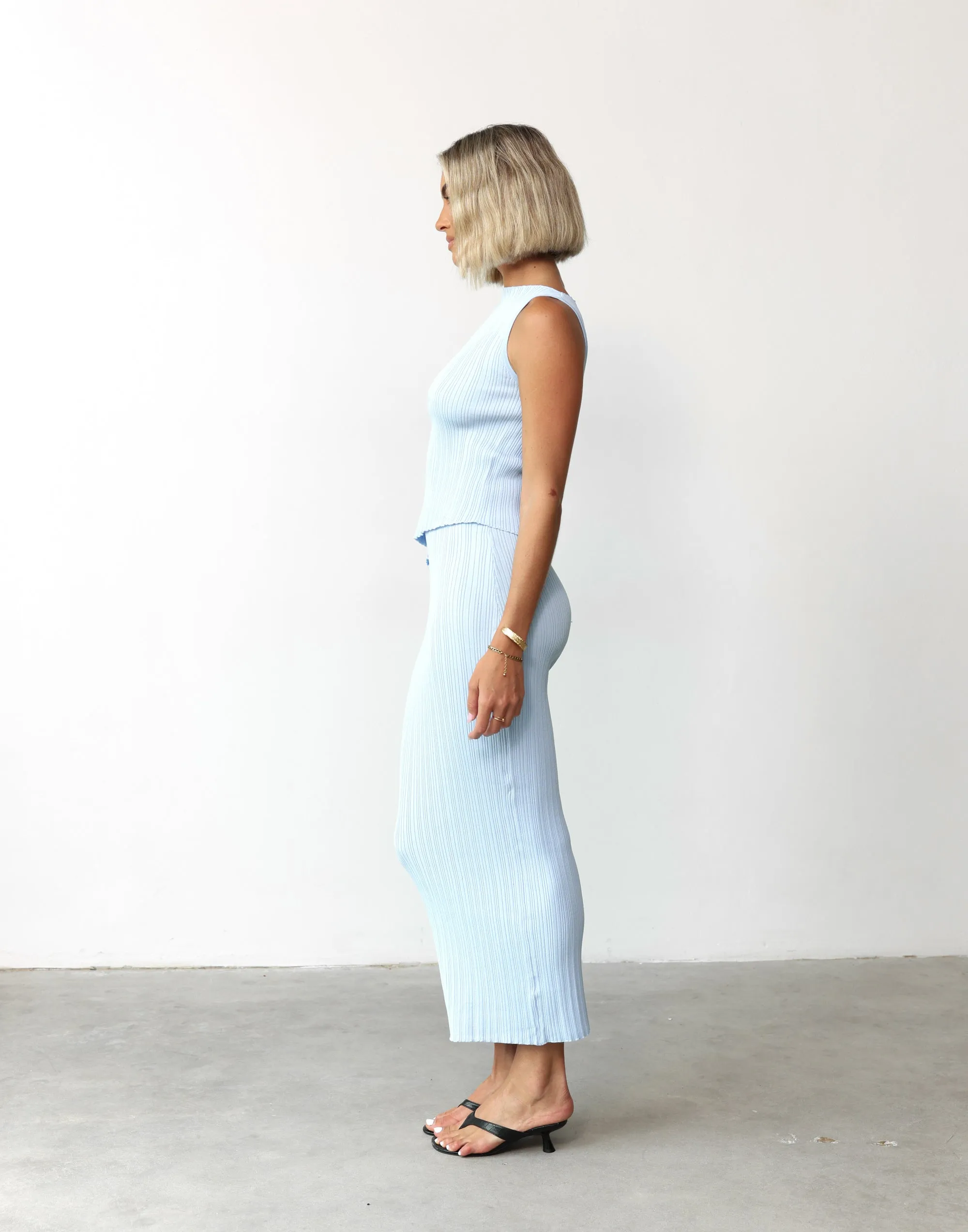 Kienna Maxi Skirt (Pale Blue)