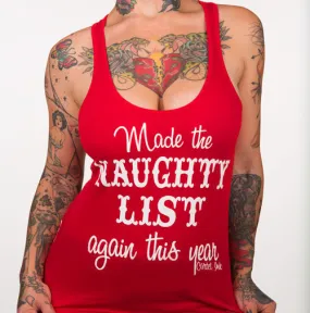 Made The Naughty List Again This Year Women's Racer Back Tank Top