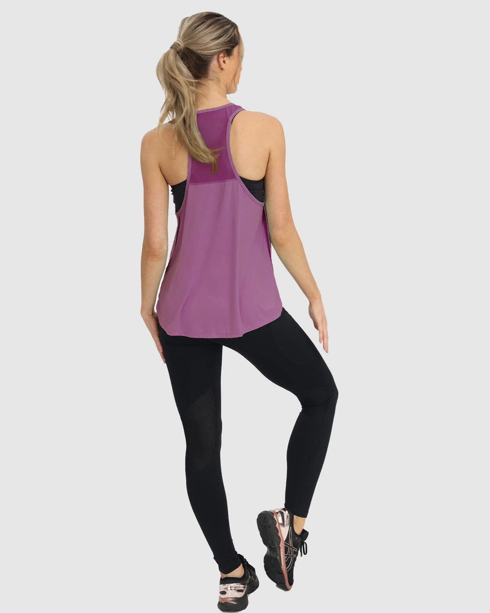 Maternity Gym Tank Top in Purple