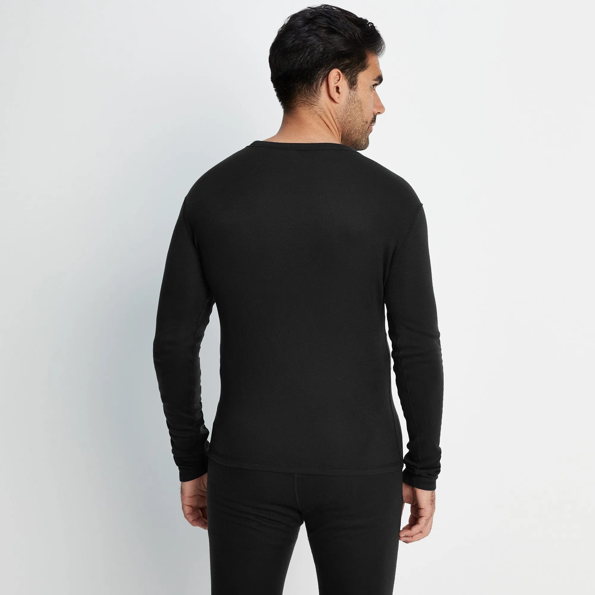 Meru Mens Cashmere Touch Base Layer Set - Black