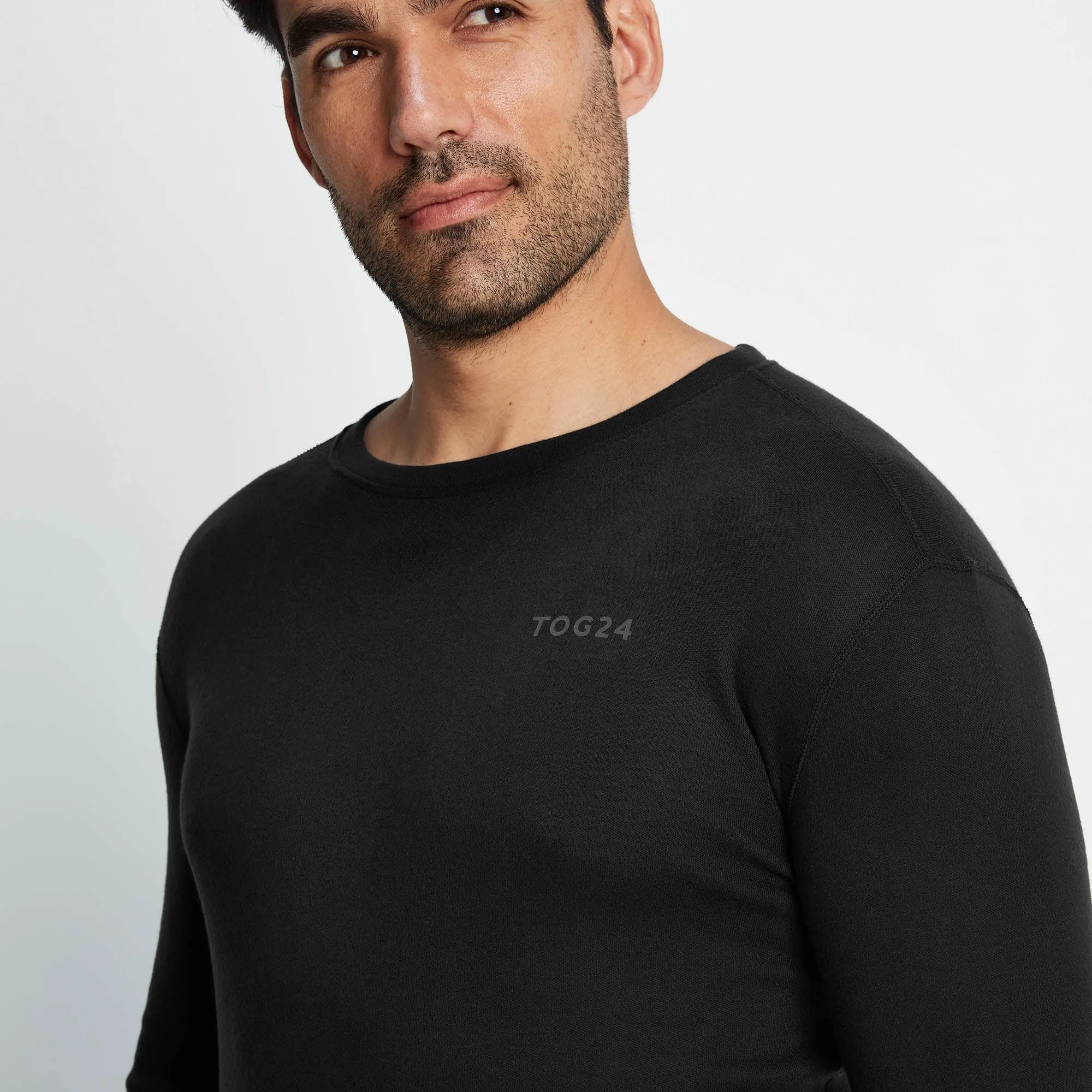 Meru Mens Cashmere Touch Base Layer Set - Black