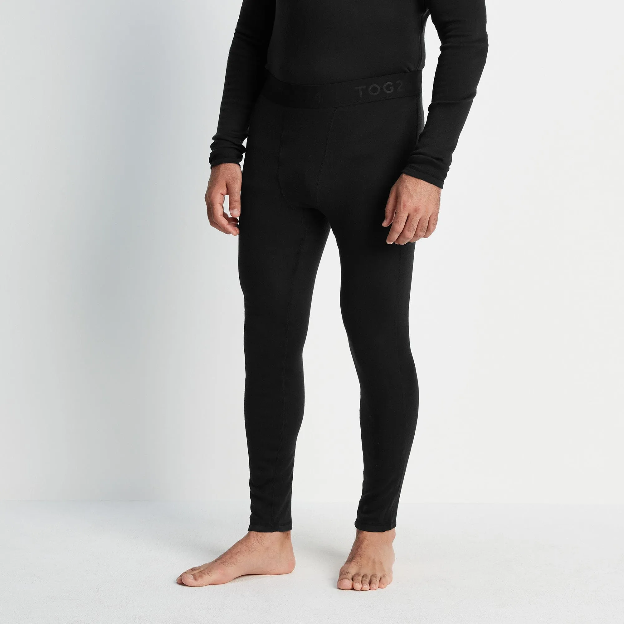 Meru Mens Cashmere Touch Base Layer Set - Black