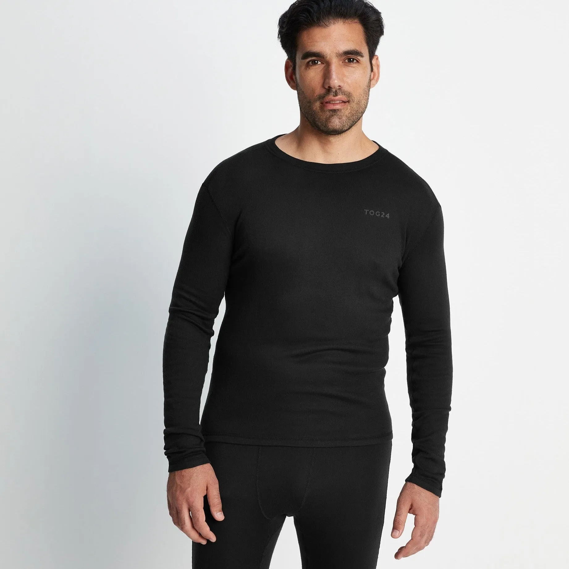 Meru Mens Cashmere Touch Base Layer Set - Black