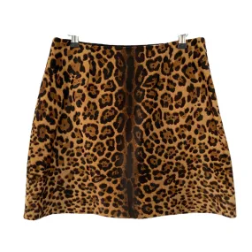 MICHAEL KORS Leopard Print Skirt Brown SIZE M