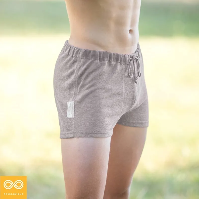 MOZART 100% Organic Linen Knit Boxers (OC Thread, No Polyester, No Nylon, No Synthetics) (Organic Elastic Option, 100% Biodegradable)