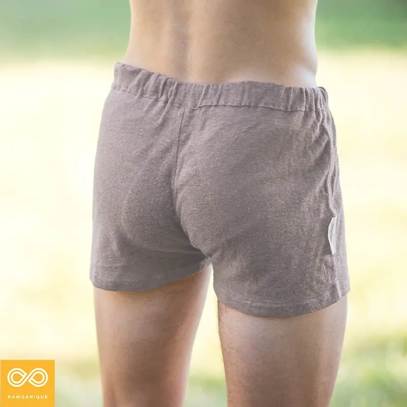 MOZART 100% Organic Linen Knit Boxers (OC Thread, No Polyester, No Nylon, No Synthetics) (Organic Elastic Option, 100% Biodegradable)