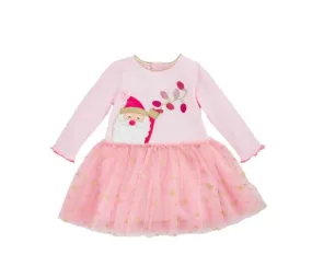 Mud Pie Pink Mesh Santa Dress