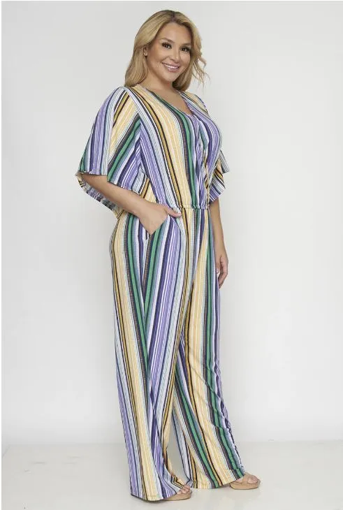 Multi Color Plus Size Jumpsuit