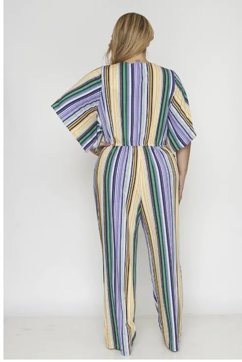 Multi Color Plus Size Jumpsuit