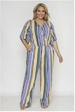 Multi Color Plus Size Jumpsuit