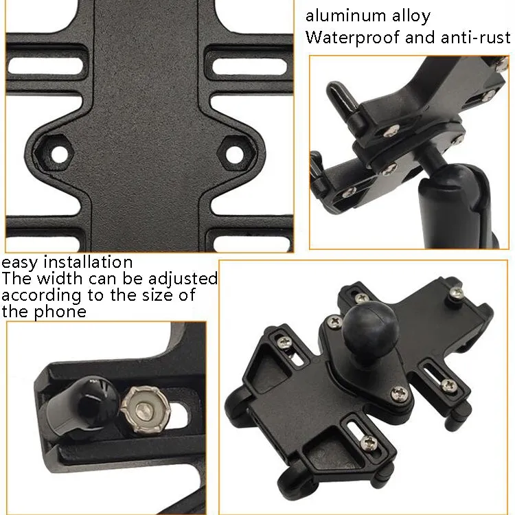 N-STAR NJN001 Motorcycle Bicycle Compatible Mobile Phone Bracket Aluminum Accessories Riding Equipment(With Expansion Head)