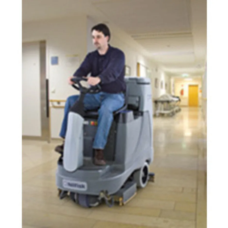 Nilfisk BR855 Battery Operated Rider Floor Scrubber Information Page