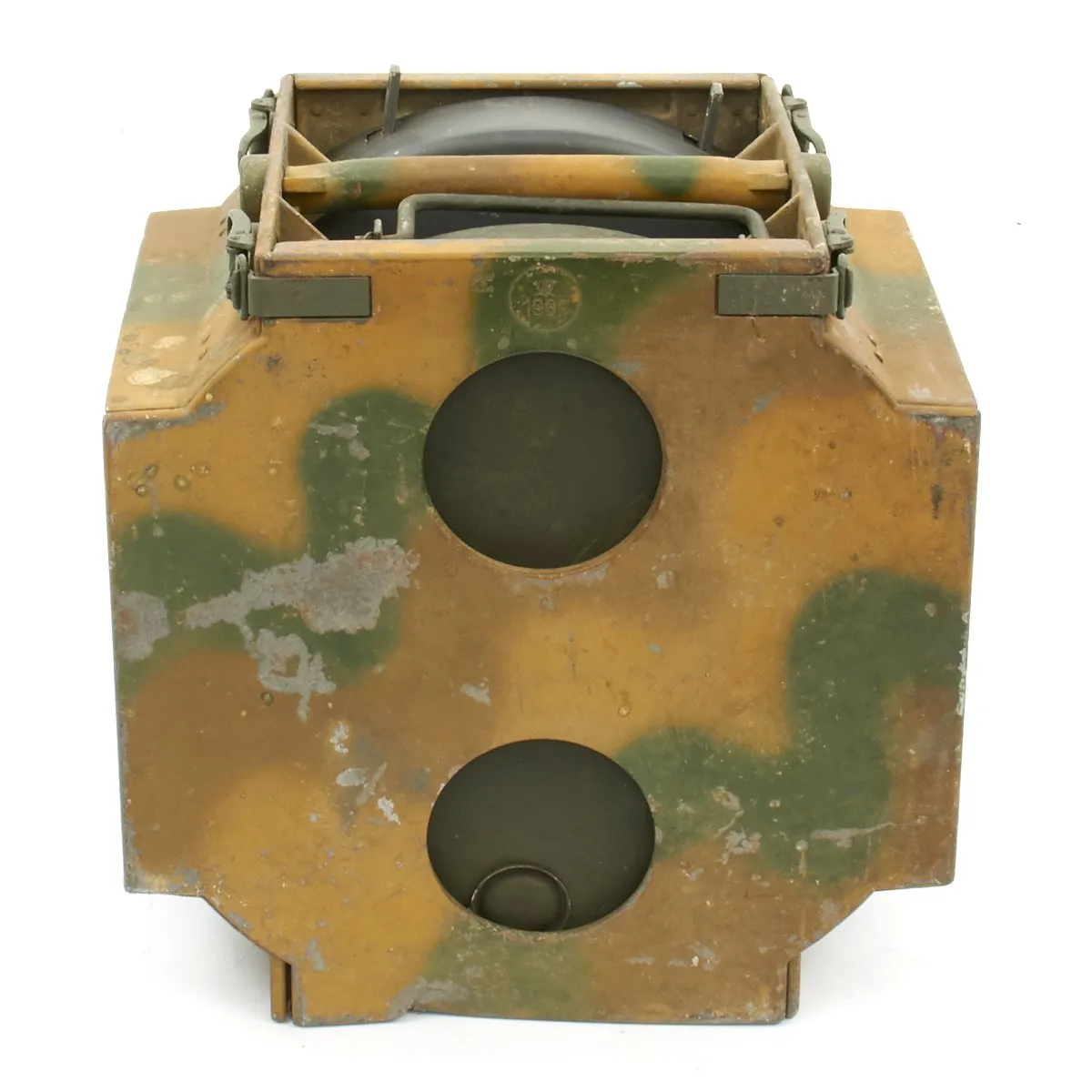 Original German WWII 1937 Tellermine Double Carrier in Normandy Camouflage with Mines - Inert