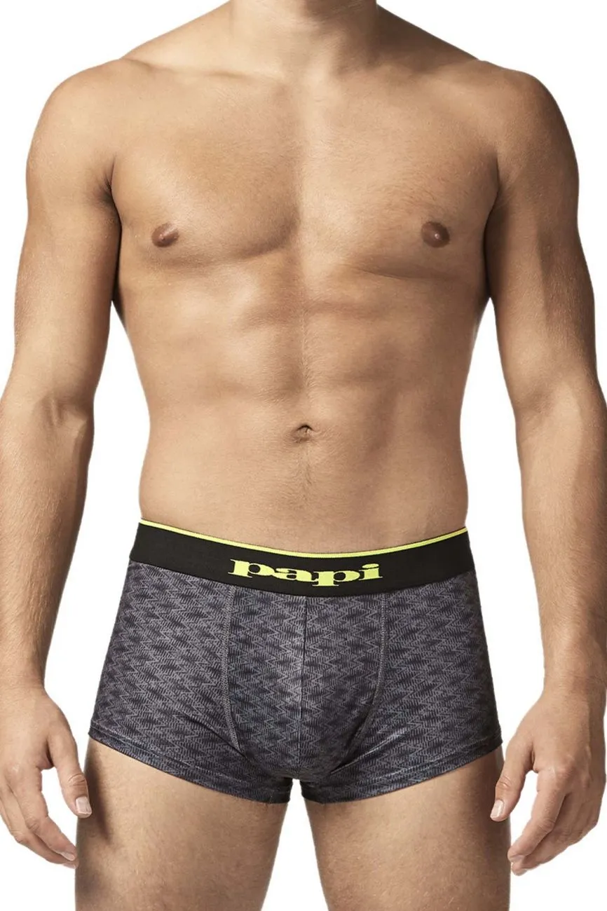 Papi UMPA048 2PK Microflex Brazilian Trunks Color Charcoal-Graphic