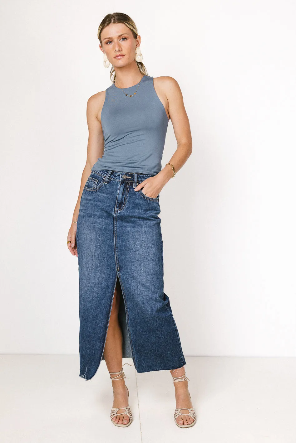 Paydrie Denim Maxi Skirt