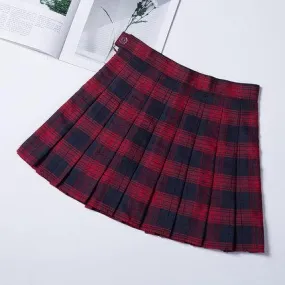 Pleated School Plaid Skirt SD01503