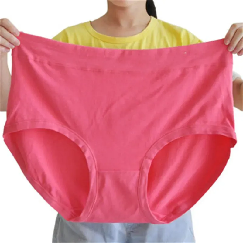 Plus Size Women Panties Fattening Extra Large Milk Silk Triangle Underpants Head Female Mother Middle Aged Underwear 150kg