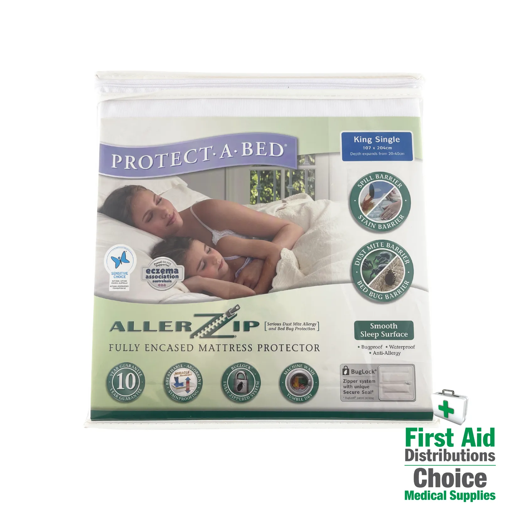 Protect-A-Bed Allerzip Fully Encased Mattress Protector (1)