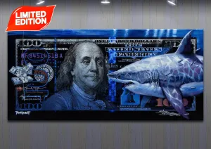 "Shark Tank" collaboration with Josh Leidolf (AKA TRAN$PARENT Artist) Limited Edition Canvas