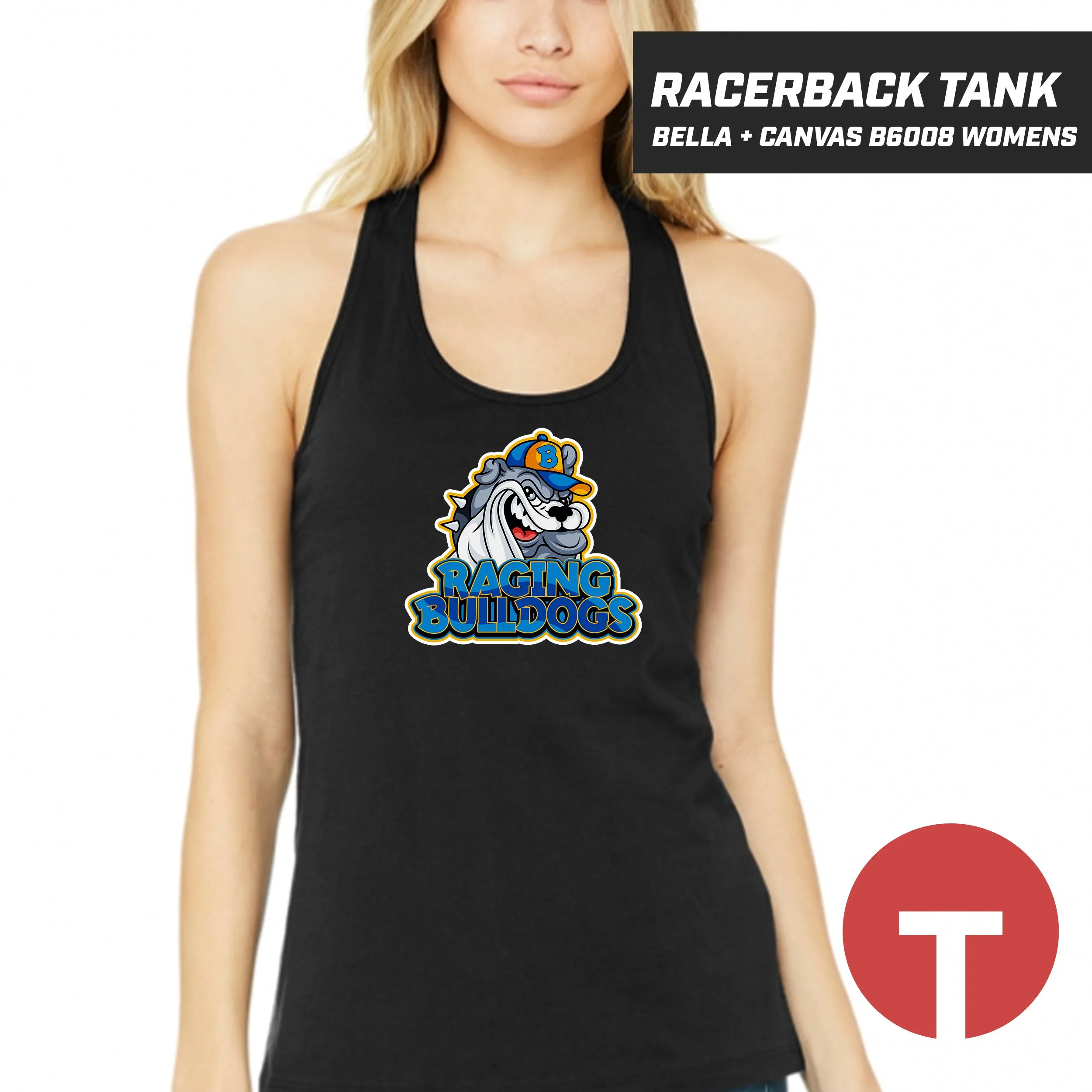 Raging Bulldogs - Bella   Canvas B6008 Women's Jersey Racerback Tank