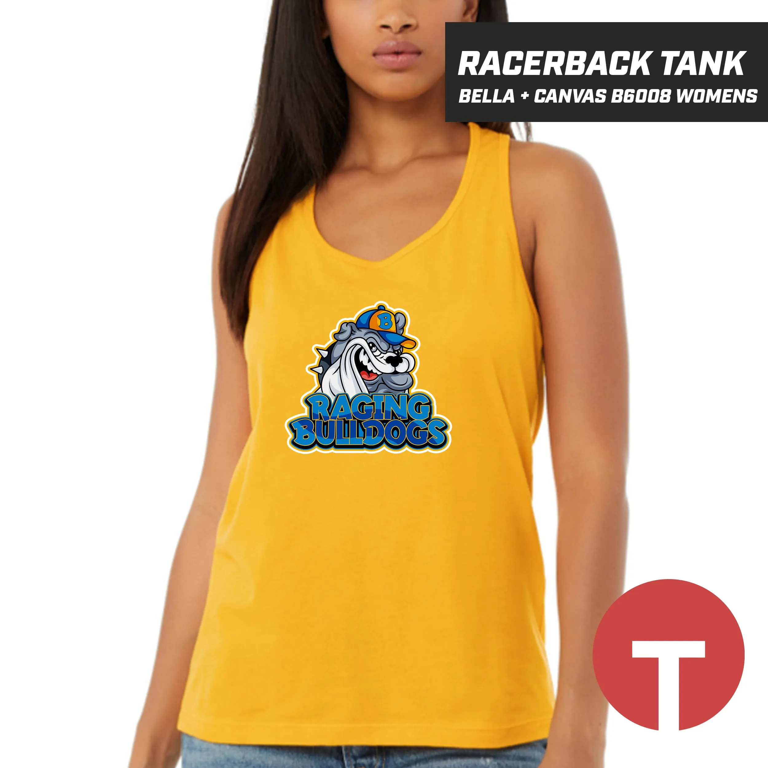 Raging Bulldogs - Bella   Canvas B6008 Women's Jersey Racerback Tank