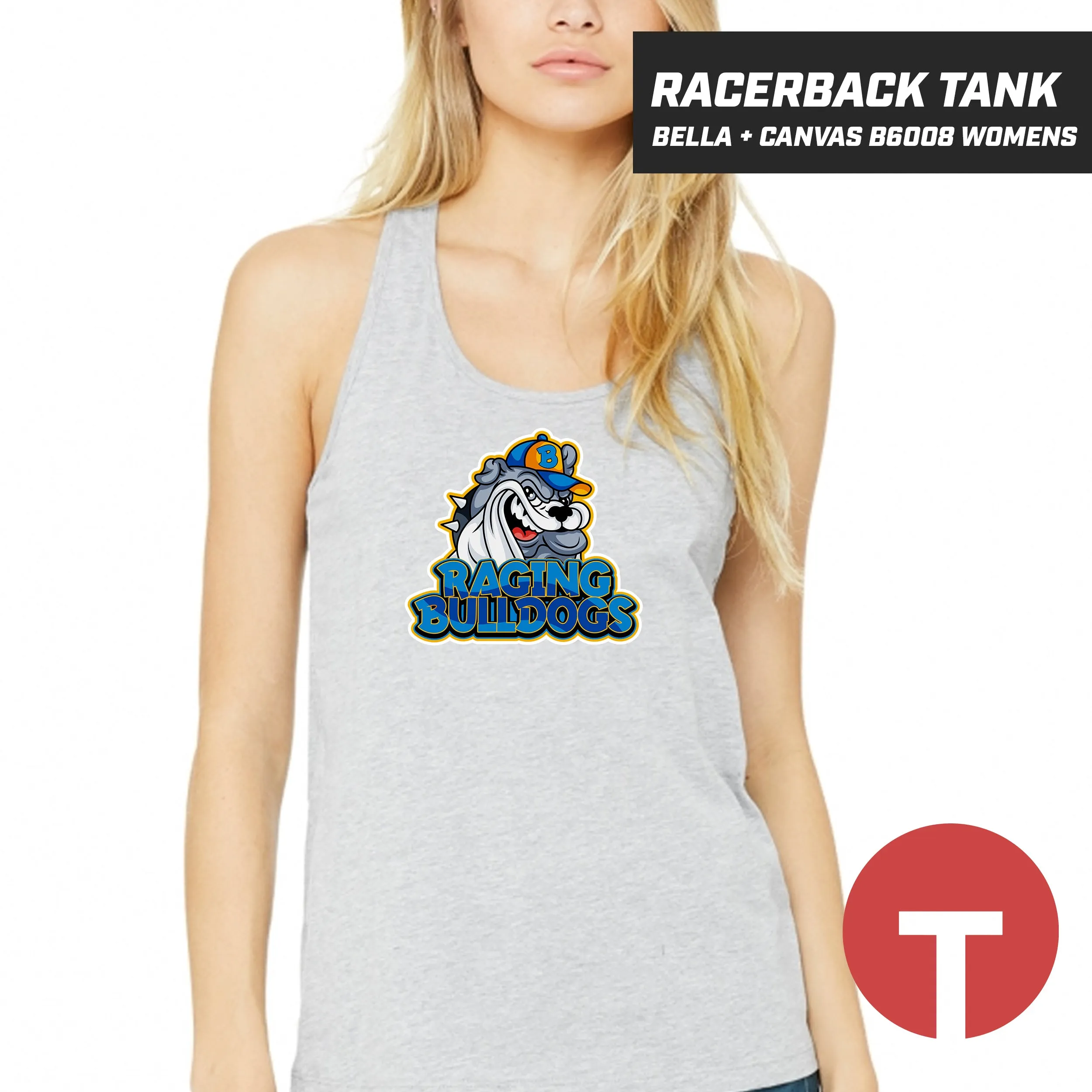 Raging Bulldogs - Bella   Canvas B6008 Women's Jersey Racerback Tank