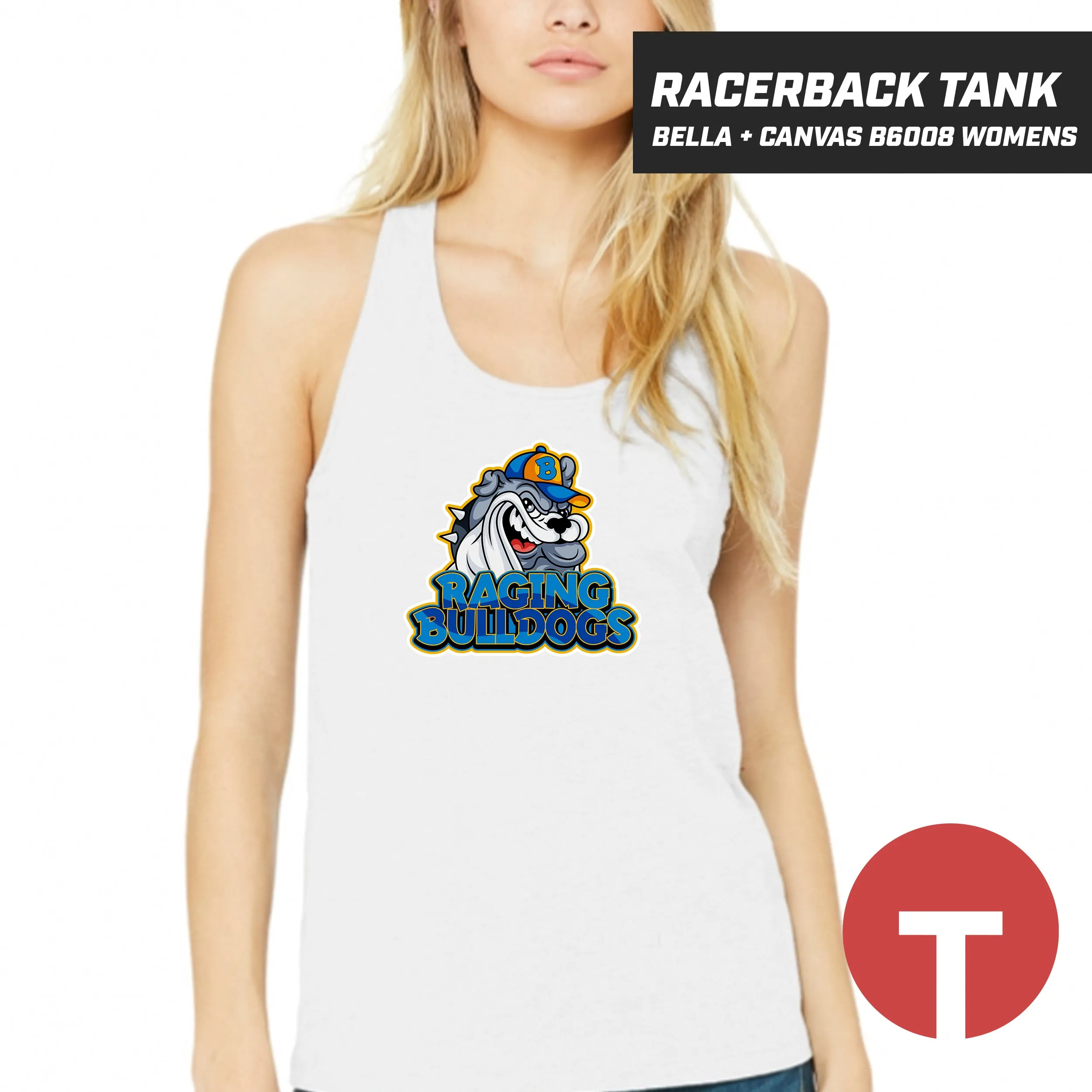 Raging Bulldogs - Bella   Canvas B6008 Women's Jersey Racerback Tank