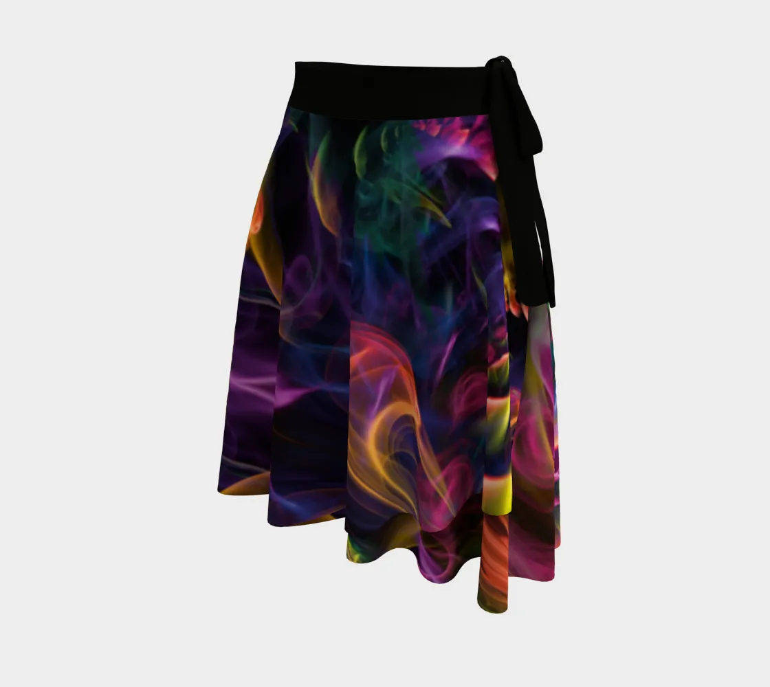 RAINBOW SMOKE WRAP SKIRT