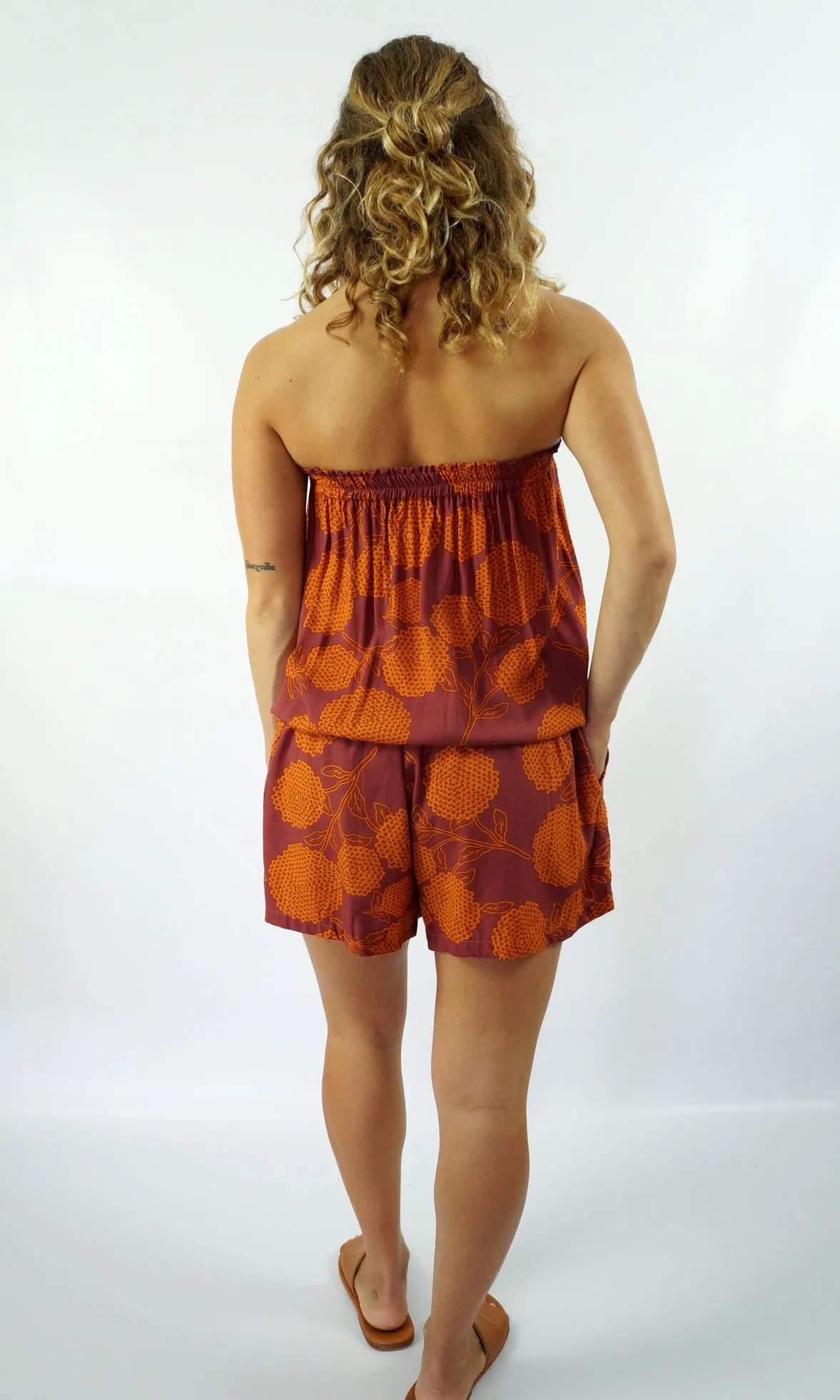 Rayon Bandeau Jumpsuit Marigold, More Colours