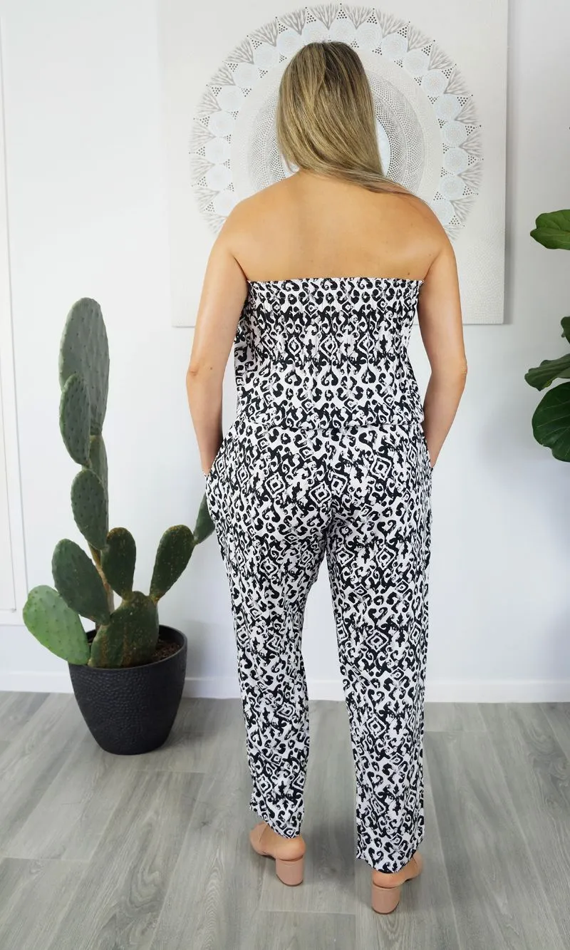 Rayon Jumpsuit Long Bandeau Interlock, More Colours