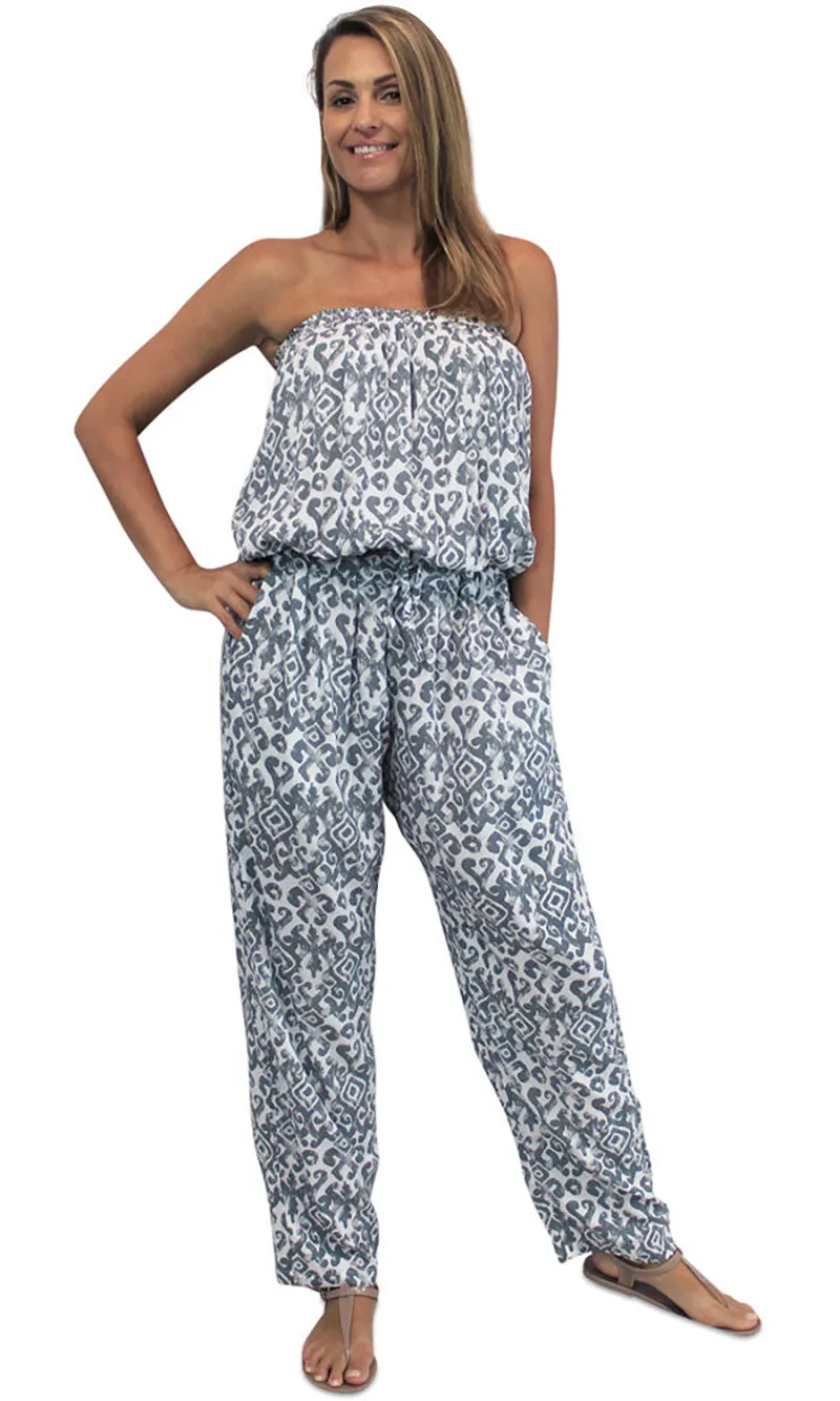 Rayon Jumpsuit Long Bandeau Interlock, More Colours