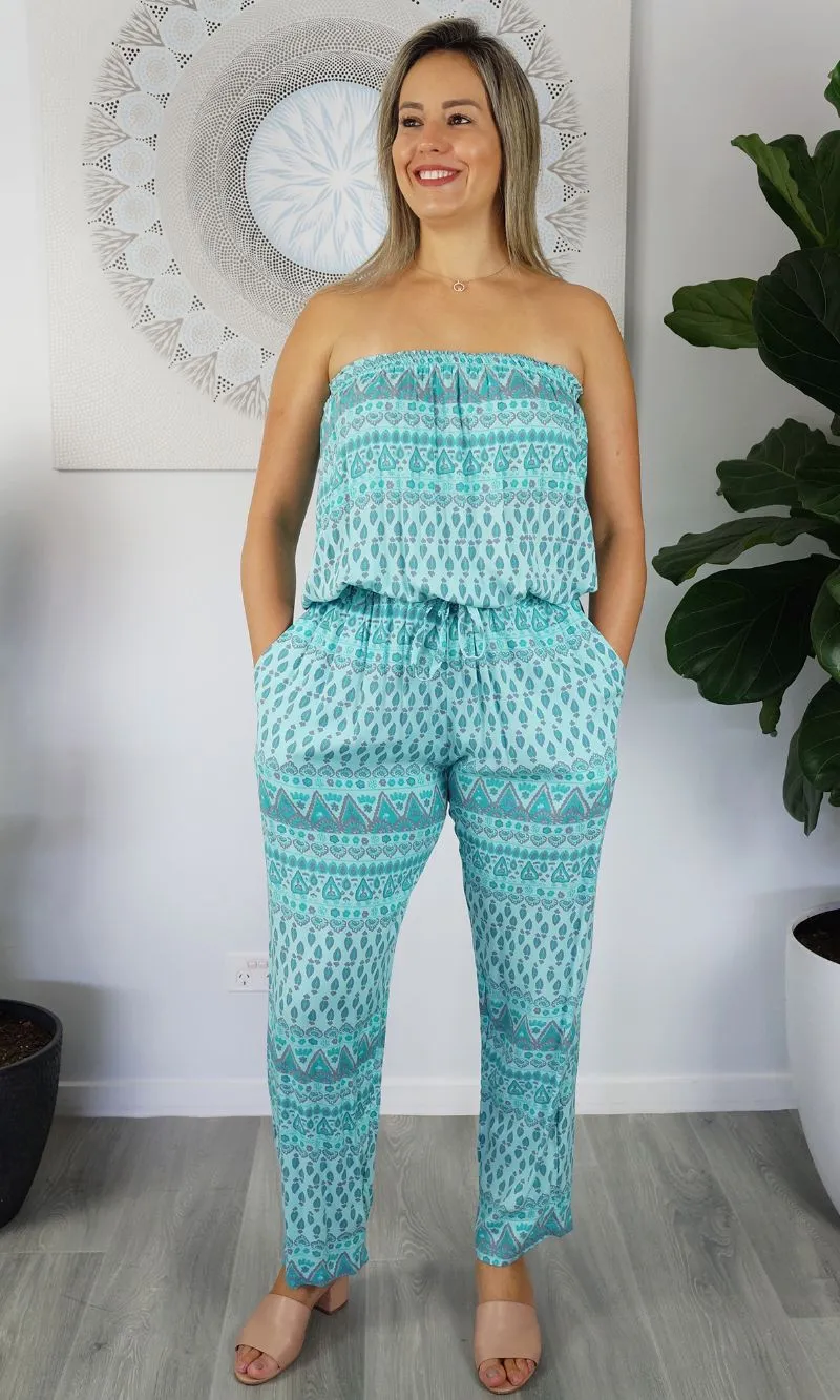 Rayon Jumpsuit Long Bandeau Tuscany, More Colours