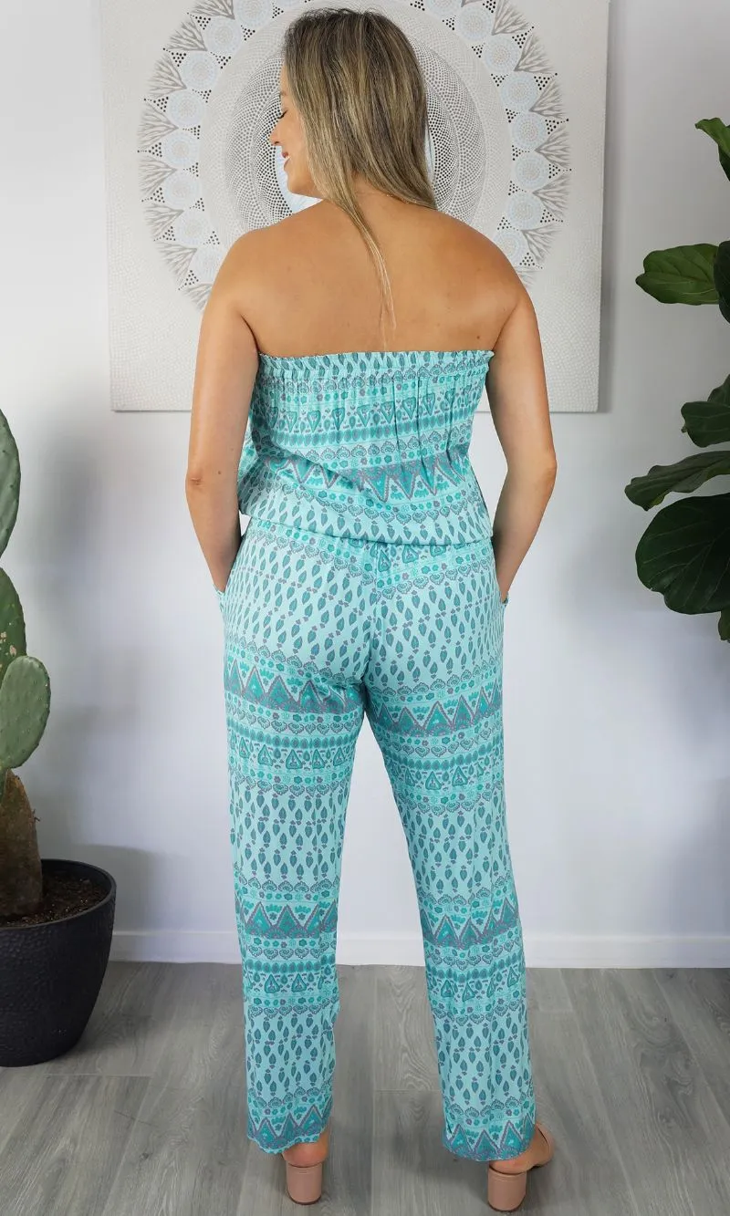 Rayon Jumpsuit Long Bandeau Tuscany, More Colours