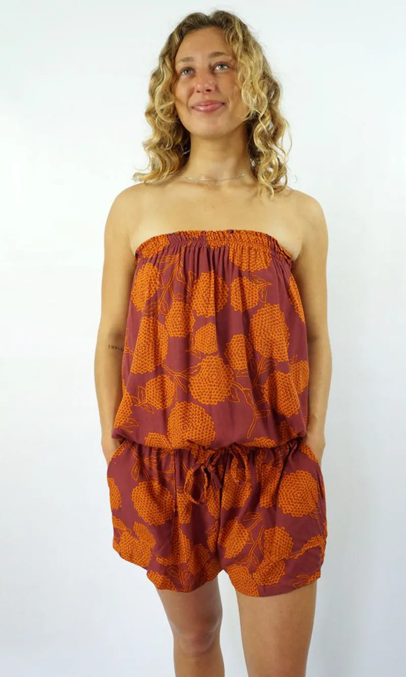 Rayon Jumpsuit Short Marigold, More Colours