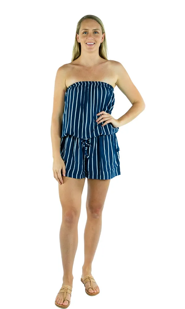 Rayon Jumpsuit Short New Stripe, More Colours