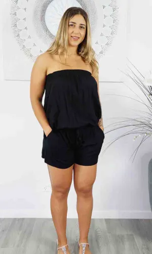 Rayon Jumpsuit Short Plain, More Colours