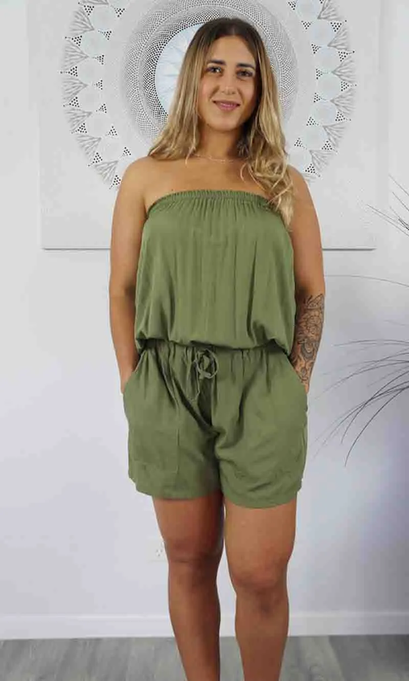 Rayon Jumpsuit Short Plain, More Colours