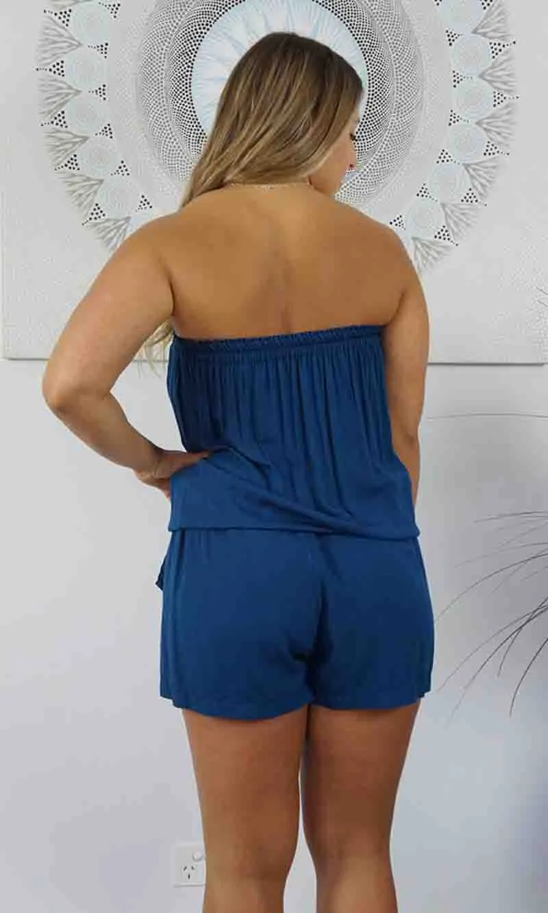 Rayon Jumpsuit Short Plain, More Colours