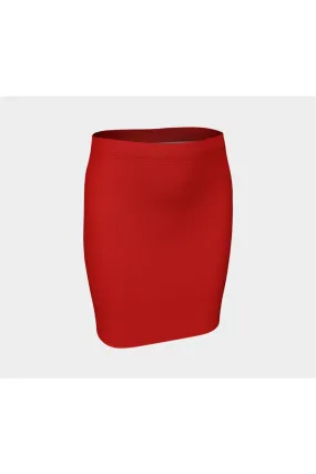 Red Fitted Skirt