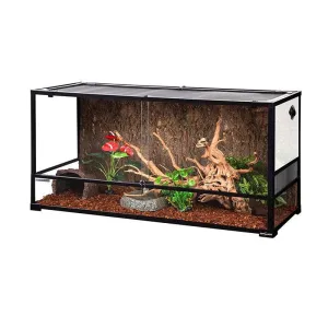 REPTI ZOO 48"x18"x24" 90 Gallon Reptile Tank With Front Opening RK0223