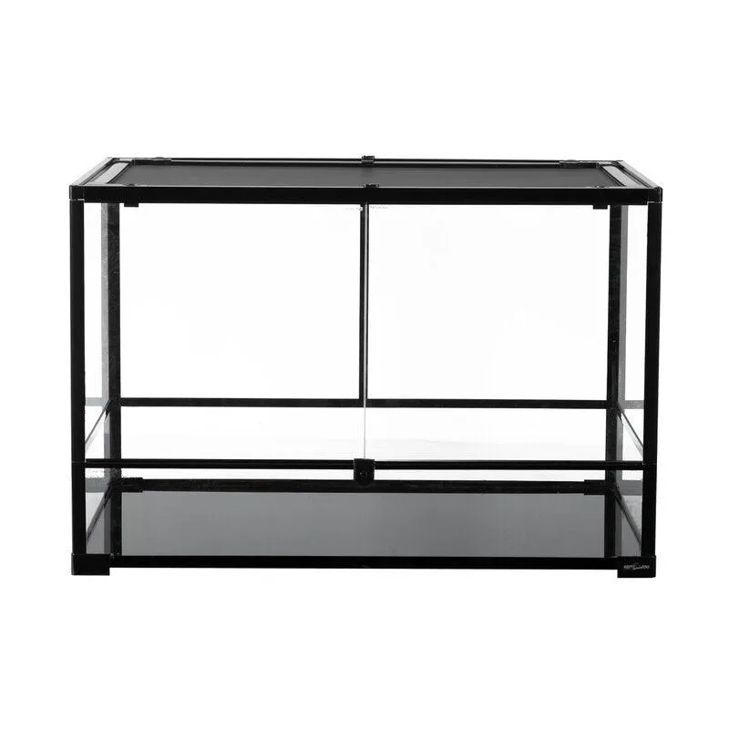 REPTI ZOO 90 Gallon 36" X 24" X 24" Large Reptile Terrarium Upgrade Glass Front Opening Tank RK362424